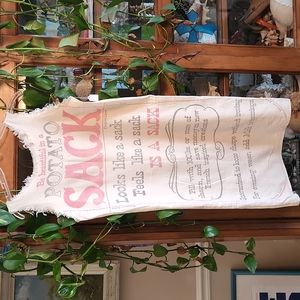 Vintage Potato Sack Dress S